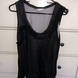 Black Patterned Tanktop